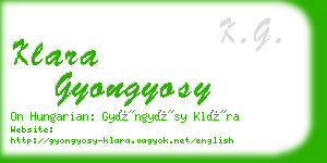 klara gyongyosy business card